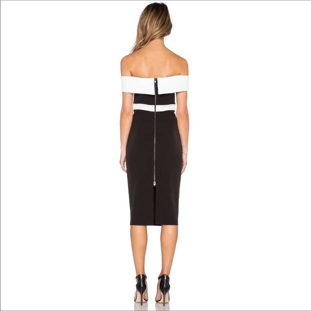 Bardot Black and White Off-Shoulder Dress - Picture 5 of 5